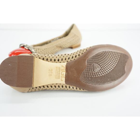 Attilio Giusti Leombruni AGLNude Leather Cap Toe Ballet Flats Size 35.5 - Picture 10 of 10